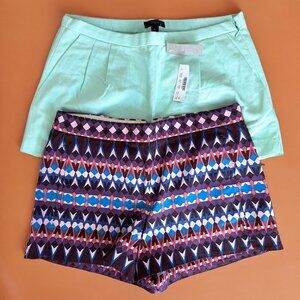 NWT J Crew High Rise Pleated Short Bundle - Size 6